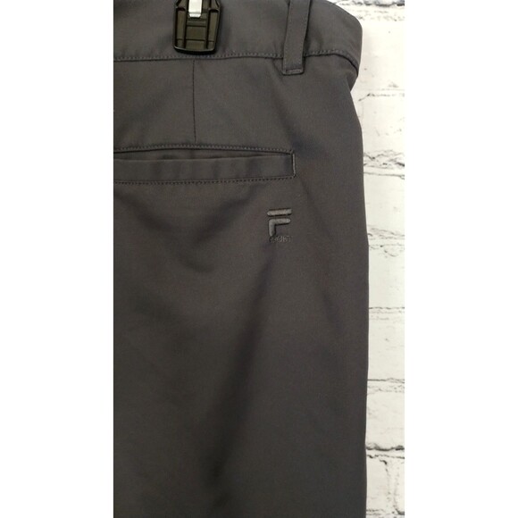 FILA Mens 40 Casual Solid Dk Gray Flat Front 11" Inseam Golf Shorts - Picture 7 of 9